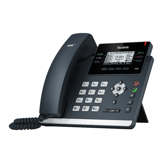 Yealink SIP-T42G Guia De Inicio Rapido