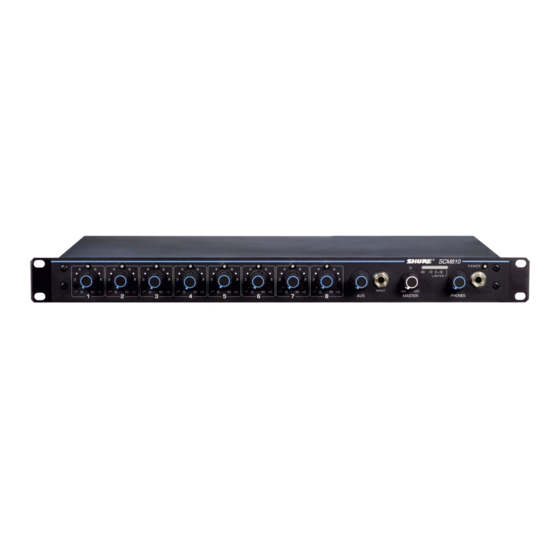 Shure SCM810 Guia Del Usuario