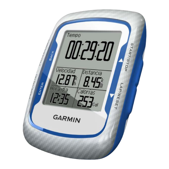 Garmin EDGE 500 Manual Del Usuario