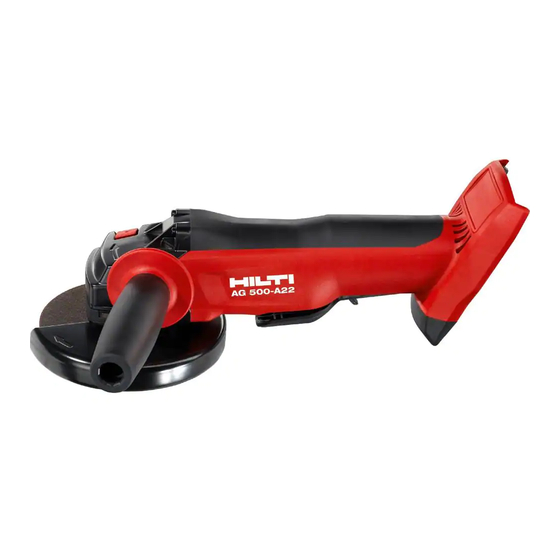 Hilti AG 500-A22 Manual De Instrucciones Original