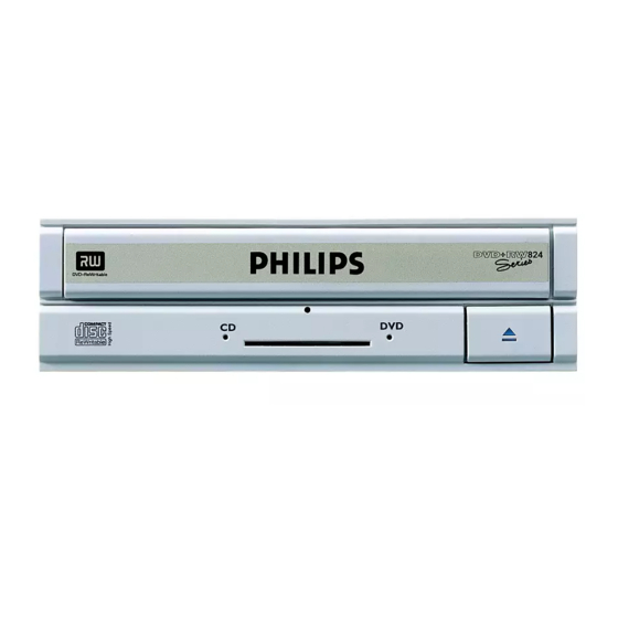 Philips DVDRW824K/20 Manuales