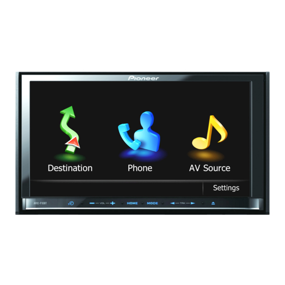 Pioneer AVIC-F10BT Manual Del Operacion