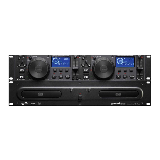 Gemini CDX-2250 Manual De Instrucciones