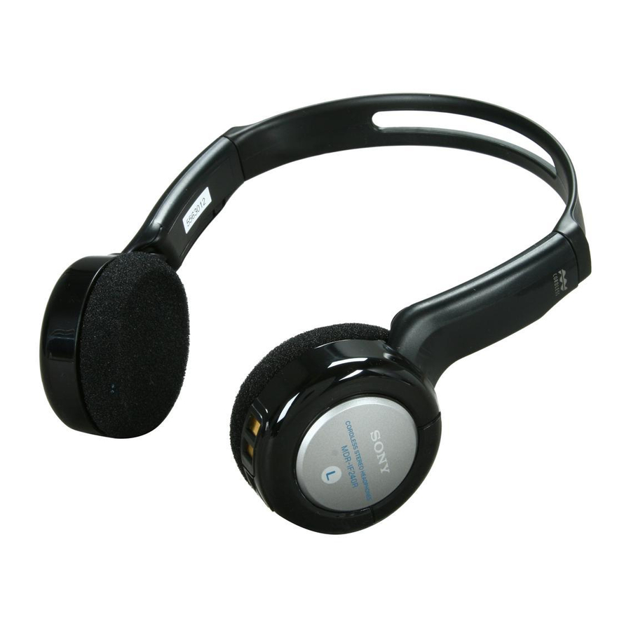 Sony MDR-IF240RK Manuales