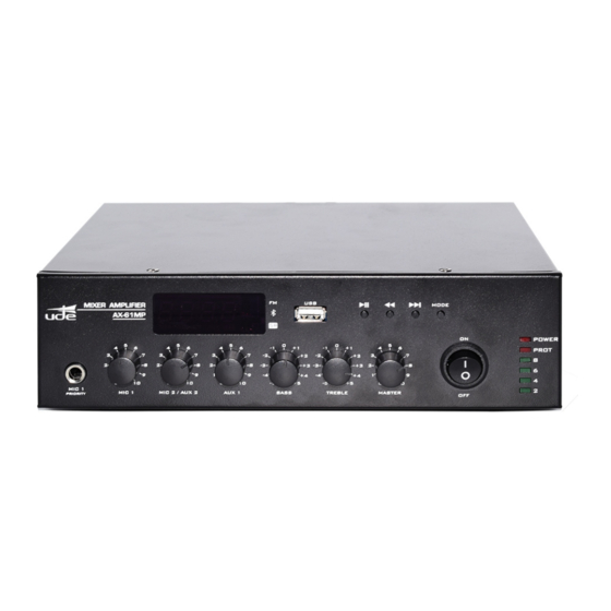 UDE AX-61MP Guia De Inicio Rapido