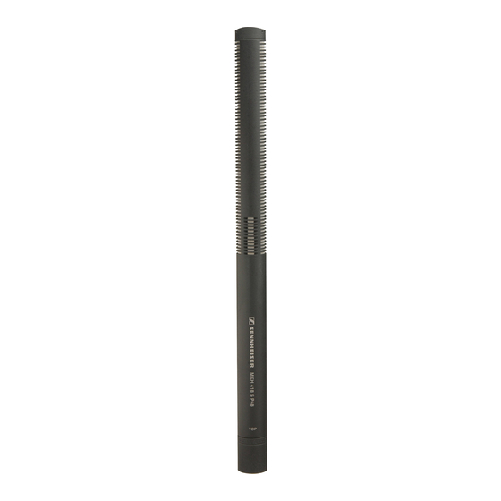 Sennheiser MKH 418-S Instrucciones De Manejo