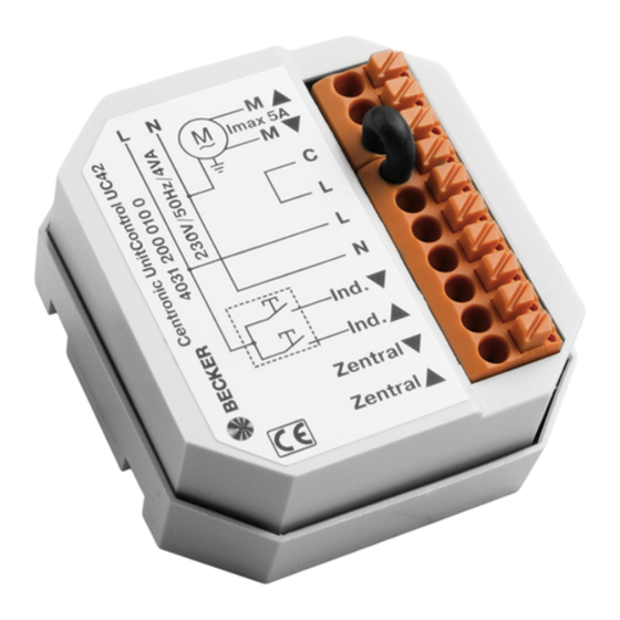 Becker Centronic UnitControl UC42 Instrucciones De Montaje