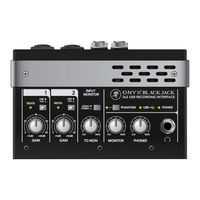 Mackie Onyx Blackjack Manual Del Usuario