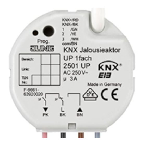 Jung KNX 2501 UP Manual De Instrucciones