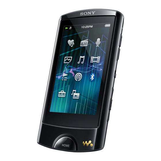 Sony NWZ-A864 Guia De Funcionamiento
