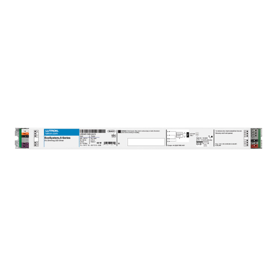 Lutron EcoSystem 5 Serie Manual Del Usuario