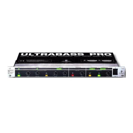 Behringer ULTRABASS PRO EX1200 Instrucciones Resumidas