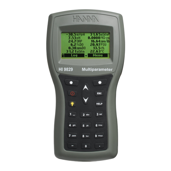 Hanna Instruments HI 9829 Manuales