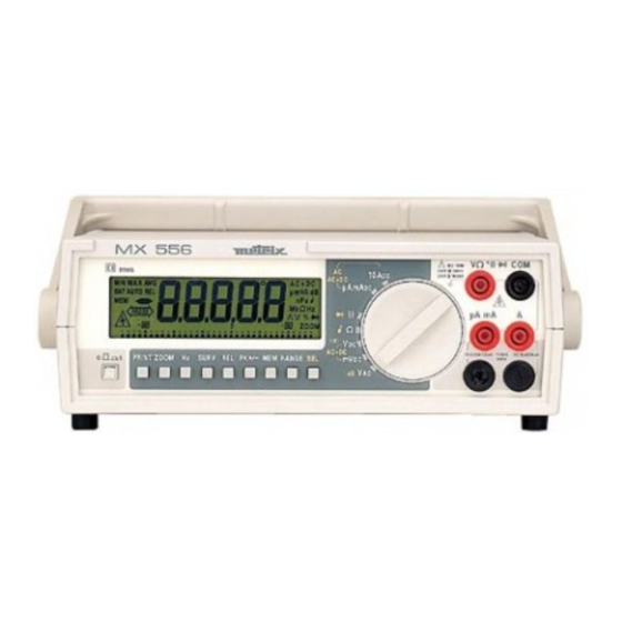 Metrix MX 556 Manual De Instrucciones
