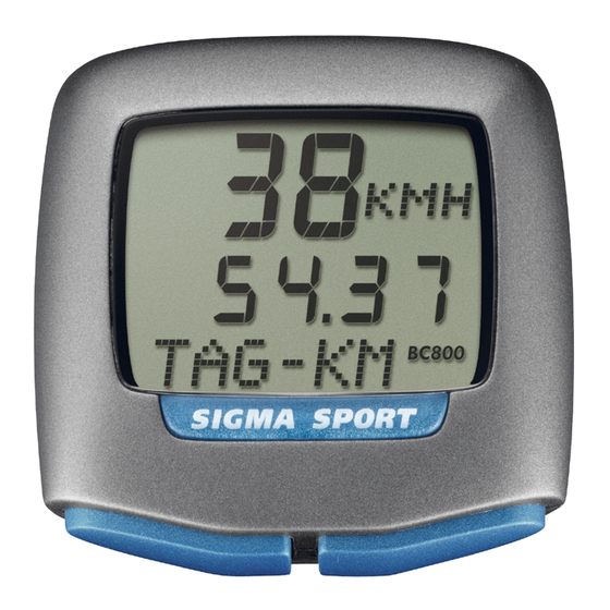 SIGMA SPORT BC 800 Manuales