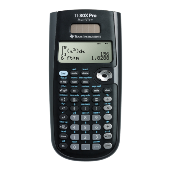 Texas Instruments TI-30X Pro MultiView Manuales