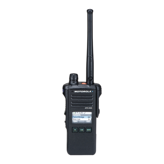 Motorola Solutions ASTRO APX 2000 Serie Manual Del Usuario