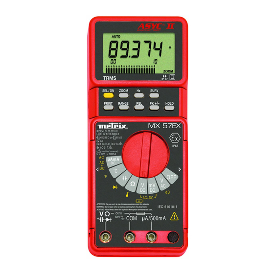 Metrix MX 57 EX Manual De Instrucciones