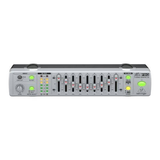 Behringer MINIFBQ FBQ800 Manual De Uso