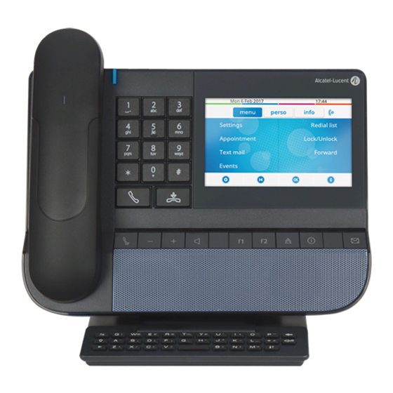 Alcatel-Lucent 8078s Cloud Edition DeskPhone Manuales