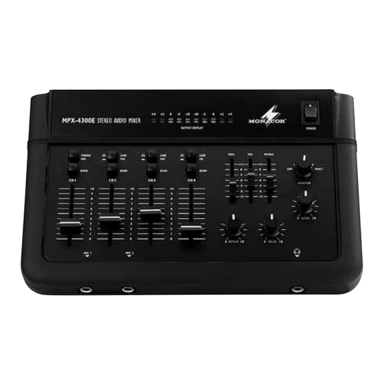 Monacor MPX-4300E Manual De Instrucciones