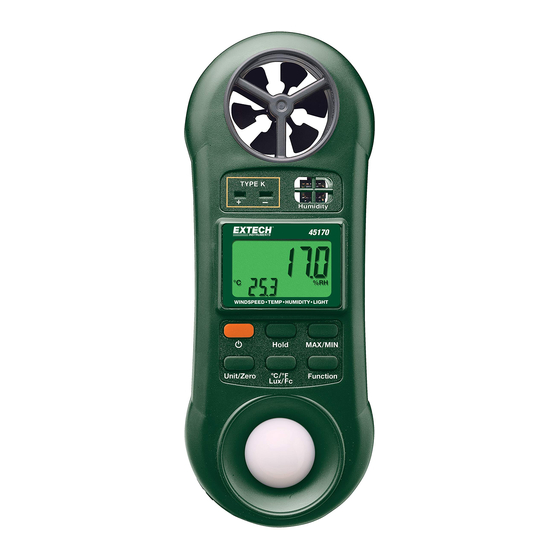 Extech Instruments 45170 Guia De Inicio Rapido