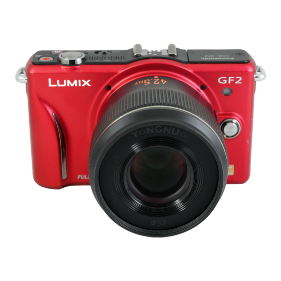 Panasonic Lumix DMC-GF2 Instrucciones De Funcionamiento