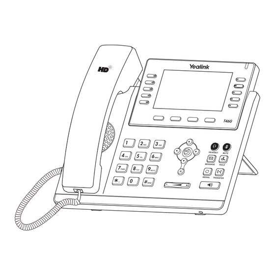 Yealink SIP-T46G Guia De Inicio Rapido