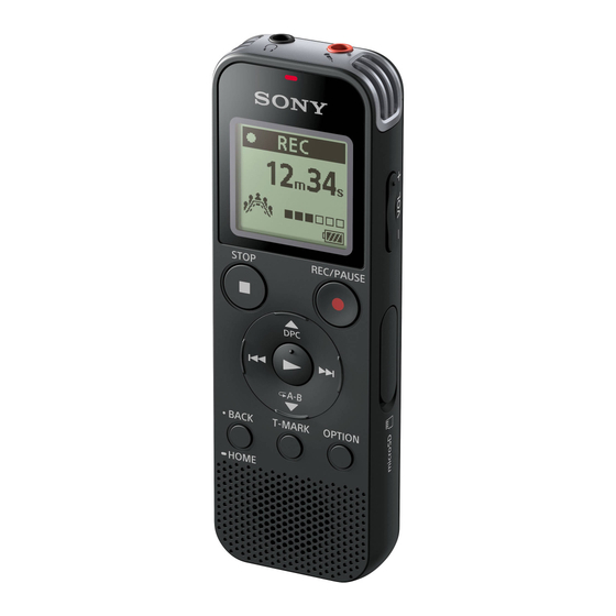 Sony ICD-PX470 Guia De Ayuda