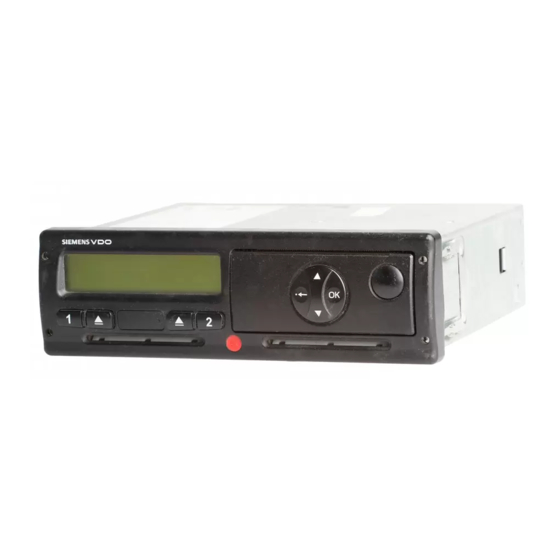 Siemens VDO DTCO 1381 Manual De Usuario