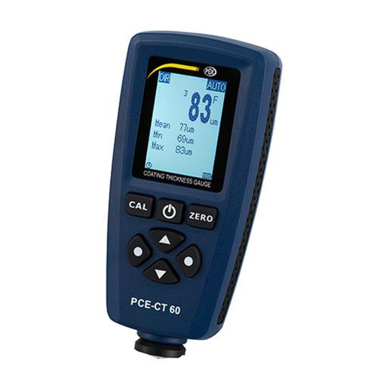 PCE Instruments PCE-CT 60 Instrucciones De Uso