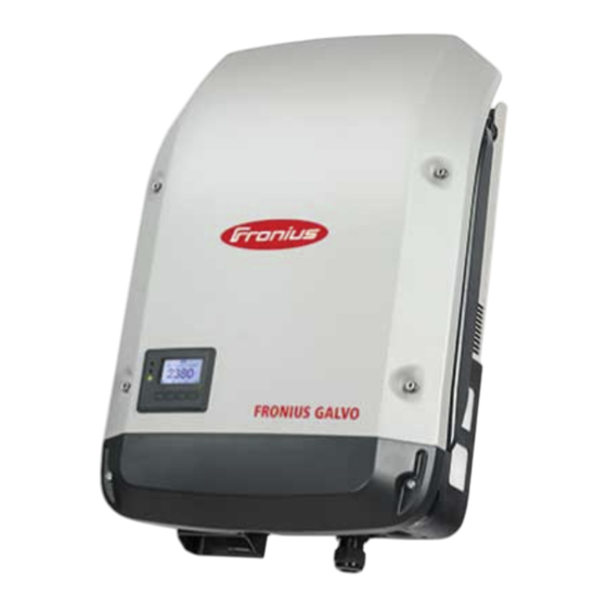 Fronius Galvo Instrucciones De Instalación