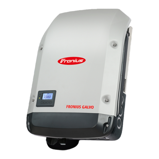 Fronius Galvo Manual De Instrucciones