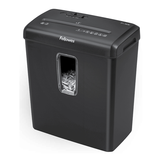 Fellowes Powershred P-30C/6Ct Manual Del Usuario