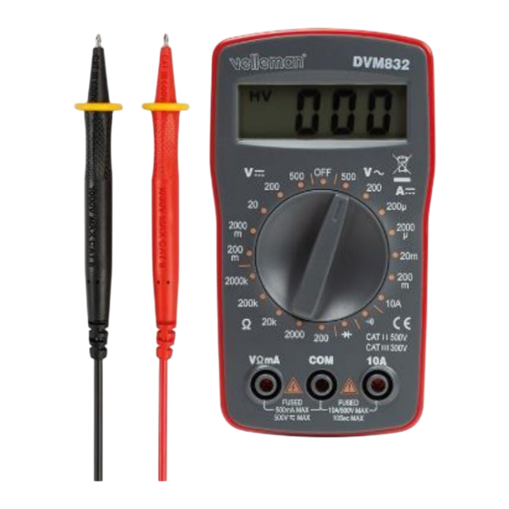 Velleman DVM832 Manual Del Usuario
