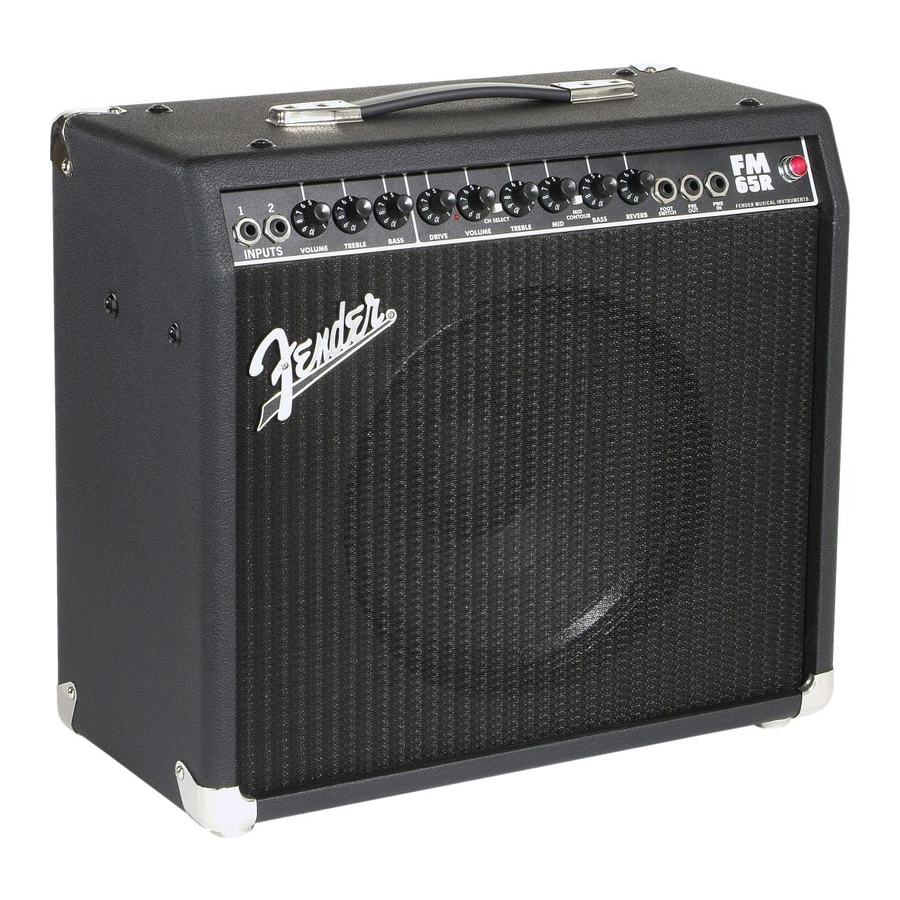 Fender FM 65R Instrucciones De Funcionamiento