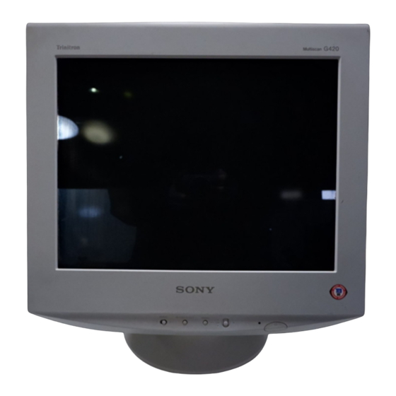 Sony Trinitron CPD-G520 Manual De Instrucciones