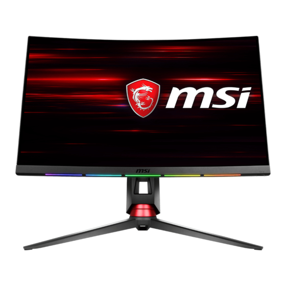 MSI Optix Serie Manual De Instrucciones