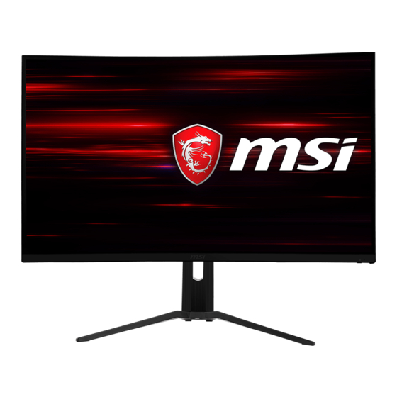 MSI Optix Serie Manual Del Usuario