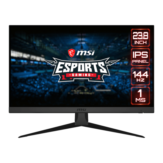 MSI Optix Serie Manual Del Usuario