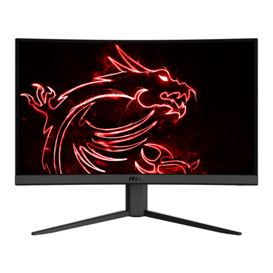 MSI Optix Serie Manual Del Usuario