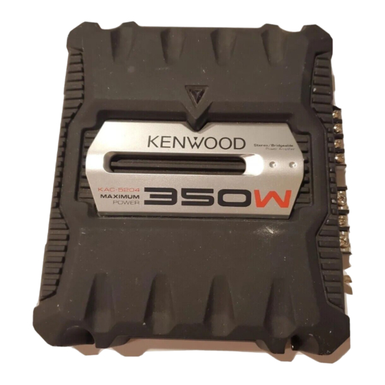 Kenwood KAC-5204 Manual De Instrucciones