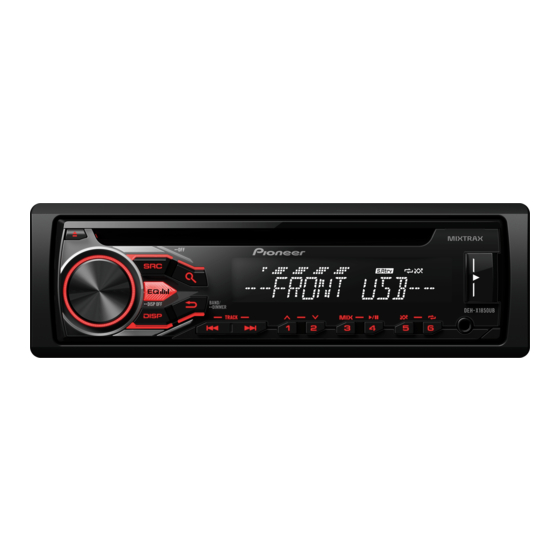 Pioneer DEH-X1850UB Manual De Instrucciones