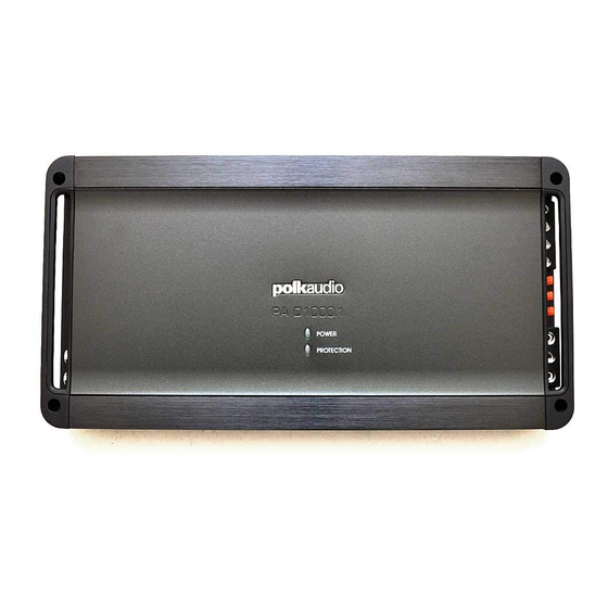 Polk Audio PA D1000.1 Manual De Instrucciones