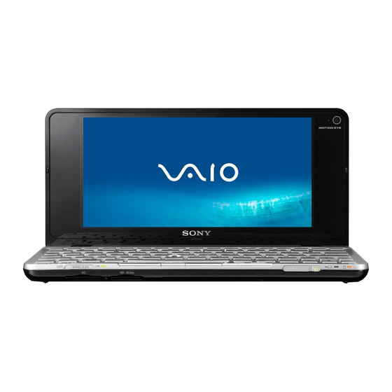 Sony Vaio VGN-P serie Guia Del Usuario