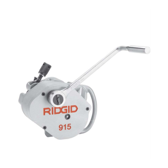 RIDGID 915 Manual Del Operador