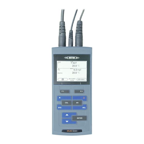 Xylem wtw Multi 3320 Guia De Inicio Rapido