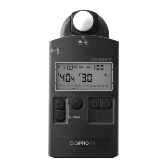 Gossen DIGIPRO F2 Manual De Instrucciones