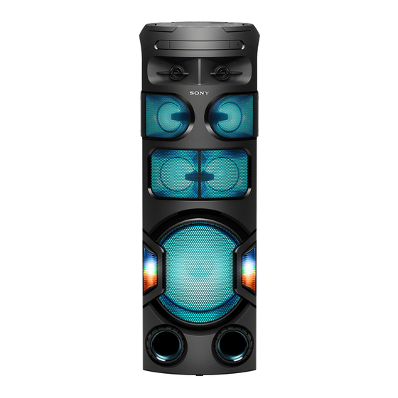 Sony MHC-V82D Manual De Instrucciones