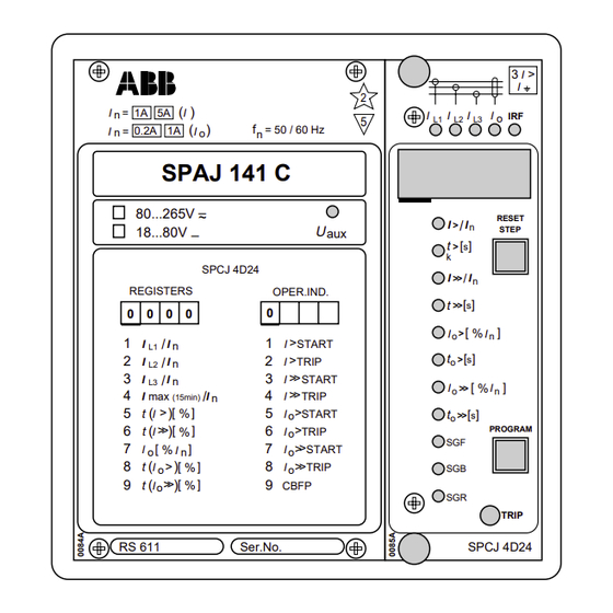 ABB SPAJ 141 C Manual Del Usuario